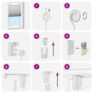 Плисирана щора Антрацит 45x150 cm Ширина на плата 44,4 cm