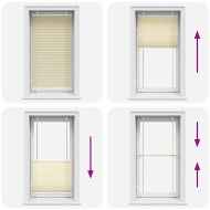 Плисирана щора Cream 80x100 cm Ширина на плата 79,4 cm