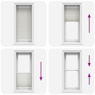 Плисирана щора Светло сиво 60x150 cm Ширина на плата 59,4 cm