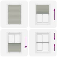 Плисирана щора Светло сиво 100x150 cm Ширина на плата 99,4 cm