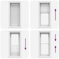 Плисирана щора Бяла 55x100 cm Ширина на плата 54,4 cm