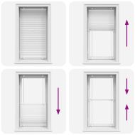 Плисирана щора Бяла 75x150 cm Ширина на плата 74,4 cm Полиестер