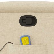 Масажен наклоняем стол, кремав, текстил