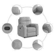 Recliner Chair Cloud Grey Fabric