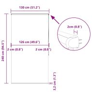 Ролетна щора за душ с касета 130x240 см Ширина на плата 126 см