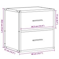 Стенно нощно шкафче Sonoma Oak 40x31x39,5 cm