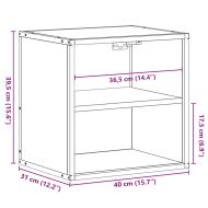 Стенни нощни шкафчета 2 бр. кафяв дъб 40x31x39,5 cm