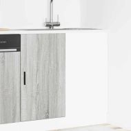 Долен шкаф за мивка "Lyon" сив, инженерно дърво сонома
