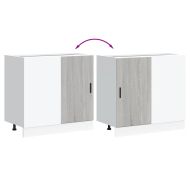 Долен шкаф за мивка "Lyon" сив, инженерно дърво сонома