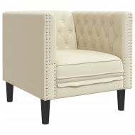 Честърфийлд диван стол Крем kunstnahast