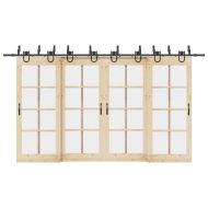 Комплект механизъм за плъзгаща врата, 400 см, стомана, черен