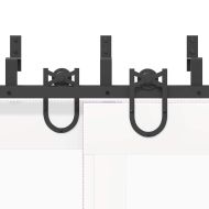 Комплект механизъм за плъзгаща врата, 400 см, стомана, черен