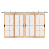 Механизъм за плъзгаща врата 400 см неръждаема стомана сребрист