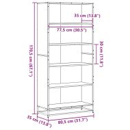 Библиотека, сонома дъб, 80,5x35x170,5 см, инженерно дърво