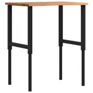 Работна маса светлокафява Дъб от масивна дървесина