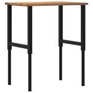 Работна маса светлокафява Дъб от масивна дървесина