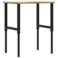 Работна маса 80x60x(71,5-98) cm Дъб от масивна дървесина