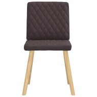 Трапезни столове, 6 бр, тъмнокафяви, текстил