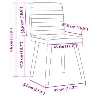 Трапезни столове, 4 бр, таупе, текстил