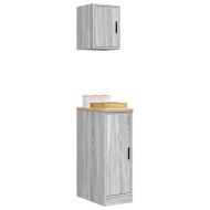 гаражни шкафове, 2 бр, сив сонома, инженерно дърво