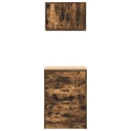 гаражни шкафове, 2 бр, опушен дъб, инженерно дърво