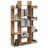 Библиотека, дъб артизан, 86x25,5x140 см, инженерно дърво