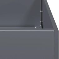 Кашпа, антрацит, 80x80x80 см, стомана