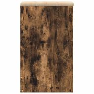 Гаражен шкаф за съхранение, опушен дъб, 30x51x85 см, бор масив