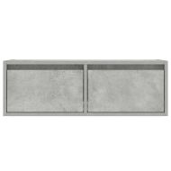 ТВ шкаф с LED осветление, бетонно сив, 75x35,5x25 см