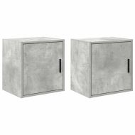 гараж стена шкафове, 2 бр, бетонно сиви, инженерно дърво