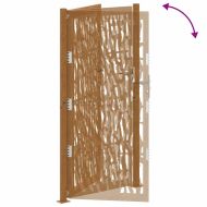 Градинска порта 100x200 см, устойчива на атмосферни влияния стомана, дизайн с трасета