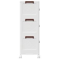 Кутия за съхранение с колела на 3 нива 28 L 48,5x29,5x86 cm