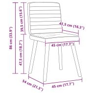 Трапезни столове, 6 бр, таупе, плат