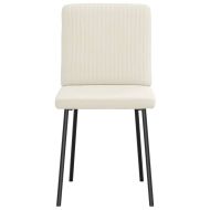 Трапезни столове, 6 бр, кремави, кадифе