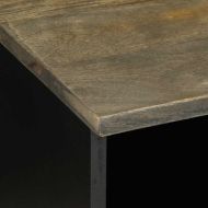 ТВ шкаф, черен, 100x33x46 см, мангово дърво масив