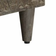 ТВ шкаф, черен, 100x33x46 см, мангово дърво масив