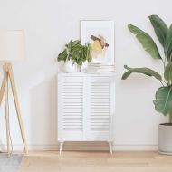 Врати за шкафове Louvred Design 2 бр. бели 69x29,5 cm