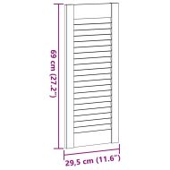 Врати за шкафове Louvred Design 2 бр. бели 69x29,5 cm