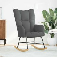 Люлеещ стол, тъмносив, текстил