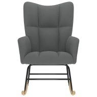 Люлеещ стол, тъмносив, текстил