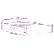 Рамка за легло без матрак дъб артизан 140x200см инженерно дърво
