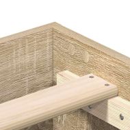 Рамка за легло без матрак, дъб сонома, 200x200 см масивно дърво