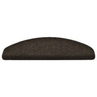 Изтривалки за стълби, самозалепващи се, 30 бр., 65x21x4 см, тъмнокафяви, полукръгли, големи