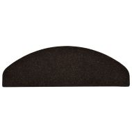 Изтривалки за стълби, самозалепващи се, 30 бр., 65x21x4 см, тъмнокафяви, полукръгли, големи