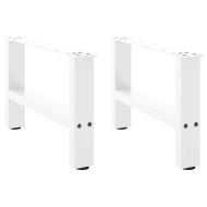 Крака за масичка за кафе, бели, 2 бр., 50 x (30-31) см, стомана