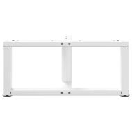 Крака за масичка за кафе, Т-образни, 2 бр., бели, 70x25x(30-31) см, стомана