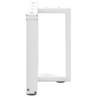 Крака за масичка за кафе, Т-образни, 2 бр., бели, 50x25x(42-43) см, стомана