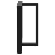 Крака за трапезна маса, Т-образни, 2 бр., черни, 80x35x(72-73) см, стомана