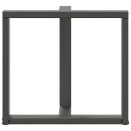 Крака за трапезна маса, Т-образни, 2 бр., антрацит, 80x35x(72-73) см, стомана