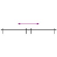 Комплект плъзгащи се врати за шкафове 213 см въглеродна стомана